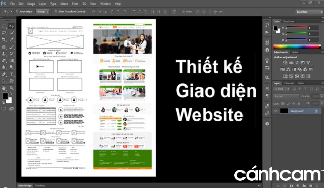 Lợi ích thiết kế layout web bằng phần mềm Photoshop 